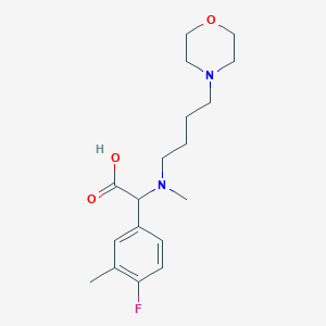 (4-fluoro-3-methylphenyl)[methyl(4-morpholin-4-ylbutyl)amino]acetic acid