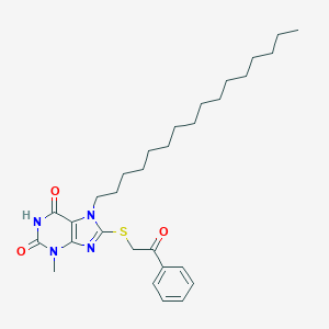 7-hexadecyl-3-methyl-8-[(2-oxo-2-phenylethyl)sulfanyl]-3,7-dihydro-1H-purine-2,6-dione