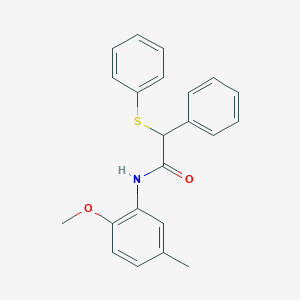 N-(2-methoxy-5-methylphenyl)-2-phenyl-2-(phenylsulfanyl)acetamide