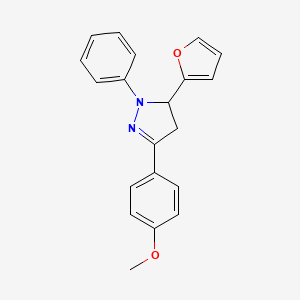 5-(2-furyl)-3-(4-methoxyphenyl)-1-phenyl-4,5-dihydro-1H-pyrazole