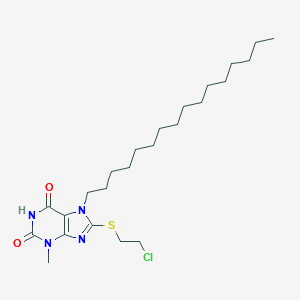 8-[(2-chloroethyl)sulfanyl]-7-hexadecyl-3-methyl-3,7-dihydro-1H-purine-2,6-dione