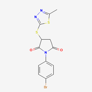 1-(4-Bromophenyl)-3-[(5-methyl-1,3,4-thiadiazol-2-yl)sulfanyl]pyrrolidine-2,5-dione