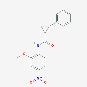 molecular formula C17H16N2O4 B4035627 N-(2-methoxy-4-nitrophenyl)-2-phenylcyclopropane-1-carboxamide 