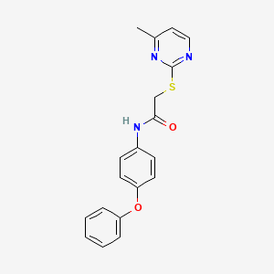 molecular formula C19H17N3O2S B4035636 2-[(4-methylpyrimidin-2-yl)sulfanyl]-N-(4-phenoxyphenyl)acetamide 