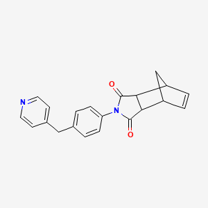 molecular formula C21H18N2O2 B4035640 2-[4-(pyridin-4-ylmethyl)phenyl]-3a,4,7,7a-tetrahydro-1H-4,7-methanoisoindole-1,3(2H)-dione 