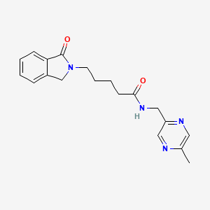 N-[(5-methylpyrazin-2-yl)methyl]-5-(1-oxo-1,3-dihydro-2H-isoindol-2-yl)pentanamide