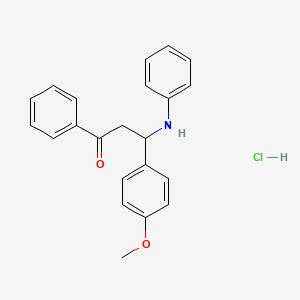 3-Anilino-3-(4-methoxyphenyl)-1-phenylpropan-1-one;hydrochloride