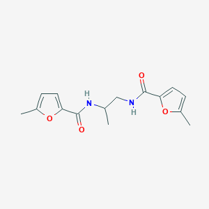 molecular formula C15H18N2O4 B4035665 N,N'-propane-1,2-diylbis(5-methylfuran-2-carboxamide) 