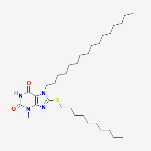 8-Decylsulfanyl-7-hexadecyl-3-methyl-3,7-dihydro-purine-2,6-dione