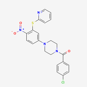 1-(4-chlorobenzoyl)-4-[4-nitro-3-(2-pyridinylthio)phenyl]piperazine