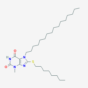 molecular formula C30H54N4O2S B403568 7-hexadecyl-3-methyl-8-(octylsulfanyl)-3,7-dihydro-1H-purine-2,6-dione CAS No. 369606-75-7