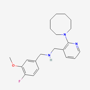 molecular formula C21H28FN3O B4035705 1-[2-(1-azocanyl)-3-pyridinyl]-N-(4-fluoro-3-methoxybenzyl)methanamine 