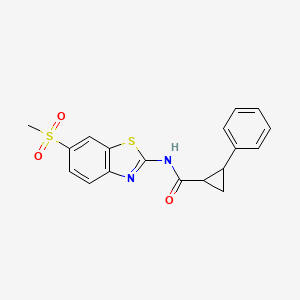 N-[6-(methylsulfonyl)-1,3-benzothiazol-2-yl]-2-phenylcyclopropanecarboxamide