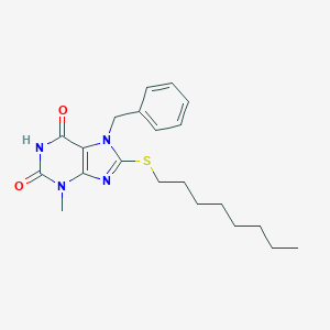 molecular formula C21H28N4O2S B403572 7-benzyl-3-methyl-8-(octylsulfanyl)-3,7-dihydro-1H-purine-2,6-dione CAS No. 327168-66-1