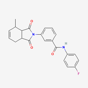 N-(4-fluorophenyl)-3-(4-methyl-1,3-dioxo-1,3,3a,4,7,7a-hexahydro-2H-isoindol-2-yl)benzamide