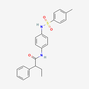 molecular formula C23H24N2O3S B4035745 N-(4-{[(4-methylphenyl)sulfonyl]amino}phenyl)-2-phenylbutanamide 