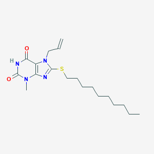 molecular formula C19H30N4O2S B403575 7-Allyl-8-décylsulfanyl-3-méthyl-3,7-dihydro-purine-2,6-dione CAS No. 328068-70-8