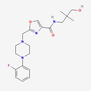 2-{[4-(2-fluorophenyl)-1-piperazinyl]methyl}-N-(3-hydroxy-2,2-dimethylpropyl)-1,3-oxazole-4-carboxamide