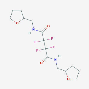 molecular formula C14H20F4N2O4 B4035765 2,2,3,3-tetrafluoro-N,N'-bis(tetrahydro-2-furanylmethyl)succinamide 