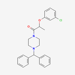 2-(3-Chlorophenoxy)-1-[4-(diphenylmethyl)piperazin-1-yl]propan-1-one