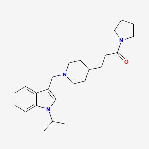 1-isopropyl-3-({4-[3-oxo-3-(1-pyrrolidinyl)propyl]-1-piperidinyl}methyl)-1H-indole