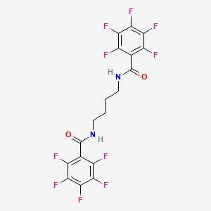 molecular formula C18H10F10N2O2 B4035789 N,N'-1,4-butanediylbis(2,3,4,5,6-pentafluorobenzamide) 