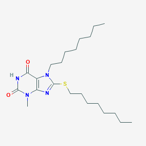 3-methyl-7-octyl-8-(octylsulfanyl)-3,7-dihydro-1H-purine-2,6-dione