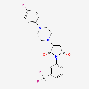 3-[4-(4-Fluorophenyl)piperazin-1-yl]-1-[3-(trifluoromethyl)phenyl]pyrrolidine-2,5-dione