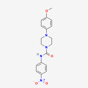 molecular formula C18H20N4O4 B4035817 4-(4-methoxyphenyl)-N-(4-nitrophenyl)-1-piperazinecarboxamide 