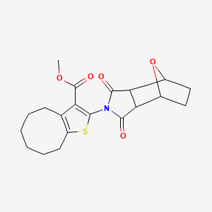 methyl 2-(3,5-dioxo-10-oxa-4-azatricyclo[5.2.1.0~2,6~]dec-4-yl)-4,5,6,7,8,9-hexahydrocycloocta[b]thiophene-3-carboxylate