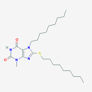 molecular formula C24H42N4O2S B403582 3-methyl-7-nonyl-8-(nonylsulfanyl)-3,7-dihydro-1H-purine-2,6-dione CAS No. 369608-08-2