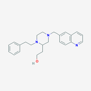 2-[1-(2-phenylethyl)-4-(6-quinolinylmethyl)-2-piperazinyl]ethanol