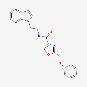 N-(2-indol-1-ylethyl)-N-methyl-2-(phenoxymethyl)-1,3-oxazole-4-carboxamide