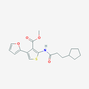 methyl 2-[(3-cyclopentylpropanoyl)amino]-4-(2-furyl)-3-thiophenecarboxylate