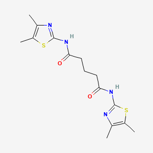 molecular formula C15H20N4O2S2 B4035909 N,N'-bis(4,5-dimethyl-1,3-thiazol-2-yl)pentanediamide 