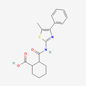 2-[(5-Methyl-4-phenyl-1,3-thiazol-2-yl)carbamoyl]cyclohexanecarboxylic acid