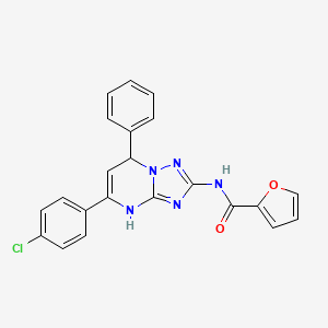 N-[5-(4-CHLOROPHENYL)-7-PHENYL-4H,7H-[1,2,4]TRIAZOLO[1,5-A]PYRIMIDIN-2-YL]FURAN-2-CARBOXAMIDE