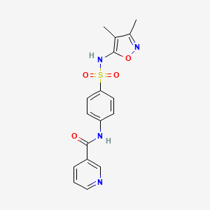 N-[4-[(3,4-dimethyl-1,2-oxazol-5-yl)sulfamoyl]phenyl]pyridine-3-carboxamide