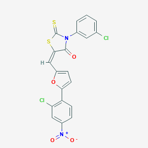 5-[(5-{2-Chloro-4-nitrophenyl}-2-furyl)methylene]-3-(3-chlorophenyl)-2-thioxo-1,3-thiazolidin-4-one