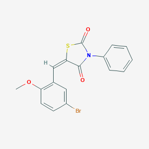 molecular formula C17H12BrNO3S B403596 5-(5-Bromo-2-methoxy-benzylidene)-3-phenyl-thiazolidine-2,4-dione 