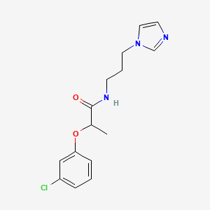 2-(3-chlorophenoxy)-N-[3-(1H-imidazol-1-yl)propyl]propanamide