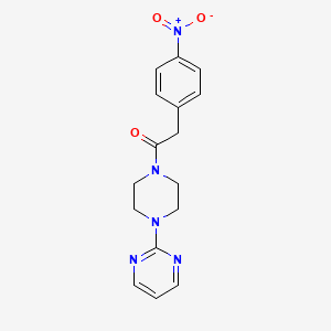 2-(4-Nitrophenyl)-1-(4-(pyrimidin-2-yl)piperazin-1-yl)ethanone