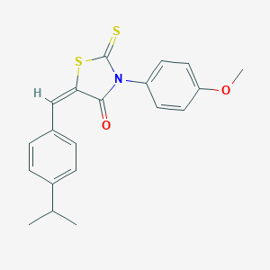 molecular formula C20H19NO2S2 B403599 5-(4-Isopropyl-benzylidene)-3-(4-methoxy-phenyl)-2-thioxo-thiazolidin-4-one 