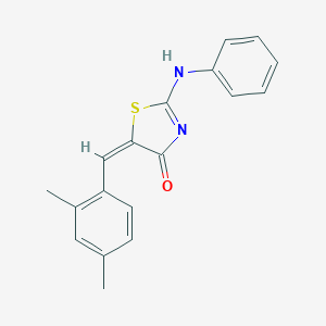 molecular formula C18H16N2OS B403604 (5E)-2-anilino-5-[(2,4-dimethylphenyl)methylidene]-1,3-thiazol-4-one 