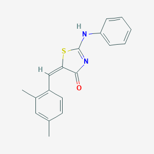 (5E)-2-anilino-5-[(2,4-dimethylphenyl)methylidene]-1,3-thiazol-4-one