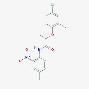 molecular formula C17H17ClN2O4 B4036043 2-(4-chloro-2-methylphenoxy)-N-(4-methyl-2-nitrophenyl)propanamide 