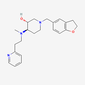 (3R,4R)-1-(2,3-dihydro-1-benzofuran-5-ylmethyl)-4-[methyl(2-pyridin-2-ylethyl)amino]piperidin-3-ol