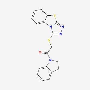 1-(2,3-dihydro-1H-indol-1-yl)-2-([1,2,4]triazolo[3,4-b][1,3]benzothiazol-3-ylsulfanyl)ethanone