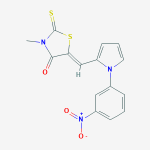 (5Z)-3-methyl-5-[[1-(3-nitrophenyl)pyrrol-2-yl]methylidene]-2-sulfanylidene-1,3-thiazolidin-4-one