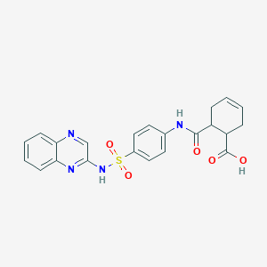 6-{[4-(Quinoxalin-2-ylsulfamoyl)phenyl]carbamoyl}cyclohex-3-ene-1-carboxylic acid